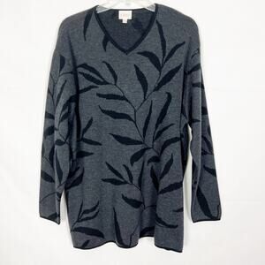 Cleo Vintage Wool Blend Gray Sweater Size XL Workwear Casual